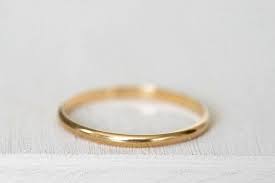 14k Gold Ring Thin Gold Ring Plain Gold Band By Maryannekarren 114 00 Simple Gold Wedding Rings Thin Gold Rings