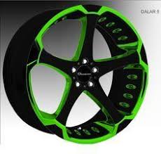 Black And Neon Green Rims Bilderesultat For Car Rim Black And Green Rims For Cars Rims Truck Rims