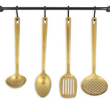 Black And Gold Kitchen Utensils Matte Gold Serving Utensils Serving Utensils Gold Kitchen Utensils Gold Utensils