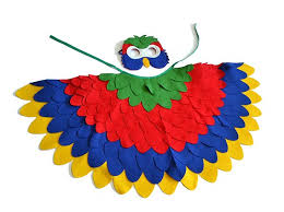 Boy Bird Costume For Kids Los Ninos Loro Disfraz Ninos Pajaro Alas Y Mascara Por Bhbkidstyle Parrot Costume Wings Costume Kids Bird Costume