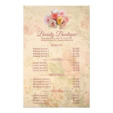 Beauty Boutique Vintage Flower Price List Flyer Zazzle Com Beauty Boutique Vintage Flowers Beauty