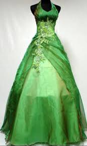 Green White Waterlily Dress Green Prom Dress Dresses Peacock Fancy Dress