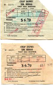 Old Bus Ticket Malaysia In 2020 Bus Tickets Ticket Ipoh