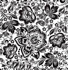 Black And White Floral Pattern Vector Vector Floral Seamless Pattern Russian Traditional Ornament Traditional Ornaments Floral Background Seamless Patterns