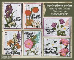 Birth Month Flower Grow Kit Canada Canadian Flowers Card Set Using Hello Canada Cricut Cartridge Flower Cards Card Set Ctmh Cards