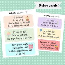 Birthday Scavenger Hunt For Adults Birthday Scavenger Hunt Clue Cards Gender Neutral Simple Etsy In 2020 Scavenger Hunt Clues Scavenger Hunt Birthday Scavenger Hunt For Kids