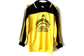 Black And Yellow Jersey Shirt Yellow Black Adidas Football Shirt Made In Uk Vintage Football Jersey Trikot Soccer Shirt Jersey Long Sleeve Training Shirt Size S Training Shirts Soccer Shirts Black Adidas