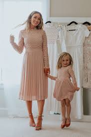 Blush Mother And Daughter Dresses Pink Bridesmaid And Flower Girl Dresses Mother Daughter Fashion Mother Daughter Matching Outfits Mother Daughter Dress