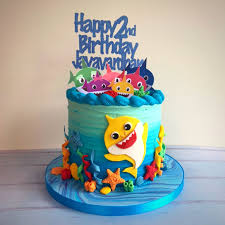 Baby Shark Cupcake Cake 1st Birthday Baby Shark Cake Buttercream Shark Birthday Cakes Birthday Cake Kids Boy Birthday Cake
