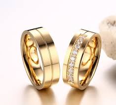 Wedding Ring Couple Gold Wedding Rings For Couples Wedding Rings For Couples With Names Eng Gold Plated Wedding Band Couple Wedding Rings Wedding Ring Designs
