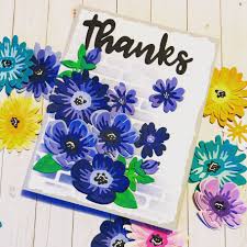 Birth Month Flower Grow Kit Canada Spellbinders April Small Die Of The Month Layered Colorful Blooms Spellbinders Kit Beautiful Handmade Cards Card Making Projects Greeting Card Inspiration