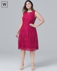 Plus Lace Fit And Flare Dress Lace Dress Styles Flare Dress Fit And Flare Dress
