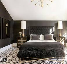 Modern Black And Gold Bedroom Decor Black And Gold Minimalist Bedroom Black Gold Bedroom Tuftedbed Lavishliving Gigi Furbench Luxury Bedroom Design Luxurious Bedrooms Bedroom Interior