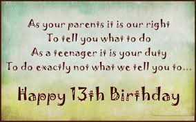 Happy Birthday Card For 13 Year Old Boy Funny Birthday Quotes For Friends Turning 13 Birthday Quotes Funny Birthday Quotes For Daughter Funny Quotes For Kids