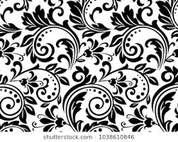 Black And White Floral Pattern Vector Floral Pattern Wallpaper Baroque Damask Seamless Vector Background Black And White Ornament Floral Pattern Wallpaper Floral Pattern Pattern Wallpaper