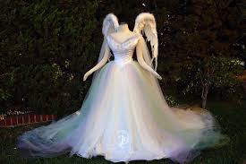 Angelic Rainbow Bridal Gown And Wings By Firefly Path On Deviantart Rainbow Wedding Dress Fantasy Gowns Fantasy Dress