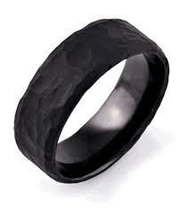 Men S Rock Hammered Charcoal Gray Wedding Band Black Wedding Rings Black Wedding Band Black Rings