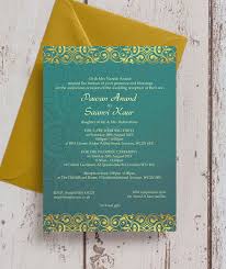 Teal Gold Indian Asian Wedding Invitation Asian Wedding Invitations Indian Wedding Invitation Cards Wedding Invitation Card Design
