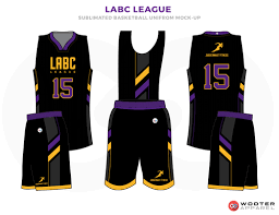 Black And Yellow Jersey Basketball Labc League Black Purple And Yellow Basketball Uniforms Jersey And Shorts Basketball Uniforms Design Basketball Uniforms Basketball Design