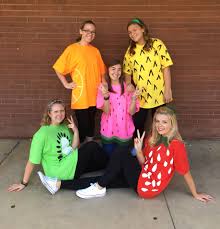 Fruit Group Day Costume Diy Strawberry Pineapple Halloween Spirit Week Watermelon Kiwi Orange Karneval Fasching Kostum Ideen
