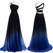 Blue Black Fade Dress From Nastydress Backless Bridesmaid Dress One Shoulder Prom Dress Prom Dresses Long