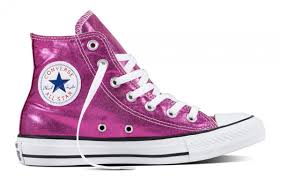 Black And Pink Converse High Tops Converse Chuck Taylor All Star Hi Top Metallic Magenta White Black Chuck Taylors Converse Chuck Taylor Sneakers