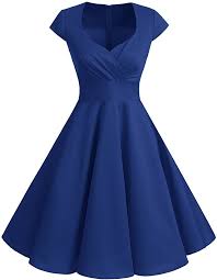 Amazon Com Bbonlinedress Women Short 1950s Retro Vintage Cocktail Party Swing Dresses Royal Blue S Clo In 2020 Rockabilly Swing Dress Vintage Party Dresses Cap Dress