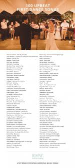 100 Upbeat First Dance Songs For Weddings Wedding First Dance Song Weddingdj Wed Wedding Ceremony Music Playlist Wedding Dance Songs Best Wedding Songs