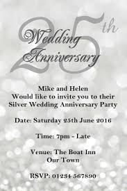 25th Wedding Anniversary Invitations Printable 25th Wedding Anniversary Invitations 25th Anniversary Party 25th Wedding Anniversary Party