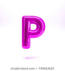 Pink Fuchsia Glossy Celebrate Letter P Bold And Uppercase 3d Render Font Painted With Pink Fuchsia Polish And Light Reflection Isola Alfabeto