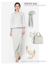Baju Kurung Moden 2017 2018 By Vercato On Polyvore Featuring Baju Kurung Moden With Long Tulip Skirt Vercato Sofia Traditional Fashion Fashion Baju Kurung