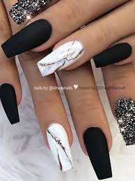 Black And White Nail Ideas 2020 Pin By Carina Holguin On Makeup And Nails In 2020 White Acrylic Nails White Nails Coffin Nails Matte
