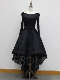 High Low Beading Long Sleeves Lace Evening Dress Prom Dresses With Sleeves Evening Dresses Vintage High Low Evening Dresses