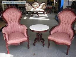 Vintage Victorian Style Chairs And Marble Tea Table By Kimball Victorian Style Chair Victorian Furniture Victorian Chair