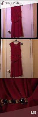 Dress Barn Red Dress With Black And Gold Accent Red Dress Dress Barn Dresses Dresses