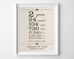 2 Years Together Cotton Anniversary Print 2nd Anniversary Days Hours Minut 2nd Wedding Anniversary 2nd Wedding Anniversary Gift Anniversary Ideas For Him