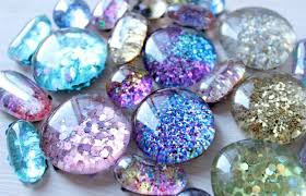 Basteln Glitzer Glassteine Muggelsteine Einfach Inspiration Basteln Deko Basteln Magnete Selber Machen