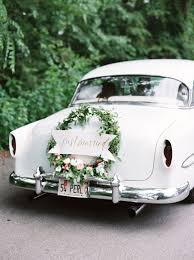 Indiana Classic Garden Wedding Wedding Getaway Car Wedding Car Decorations Wedding Car