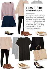 First Job Wardrobe Essentials Simply Nutmeg S Job Clothes Internship Outfit Clothing Essentials