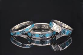 Our Favorite Turquoise Wedding Ring Set Turquoise Wedding Rings Turquoise Wedding Ring Set Turquoise Ring Engagement