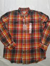 Black And Gold Flannel Shirt Mens New Mens St Johns Bay Flannel Shirt Large Button Front Pocket Gold Red Pocket Fashion Clothing Shoes Accessories Mensclot Red Pocket Shirts Flannel Shirt