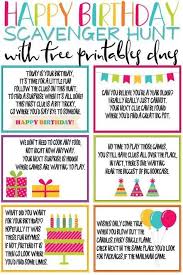 Birthday Scavenger Hunt For Adults A Super Fun Birthday Scavenger Hunt Free Printable Play Party Plan Birthday Party Games For Kids Scavenger Hunt Birthday Birthday Fun