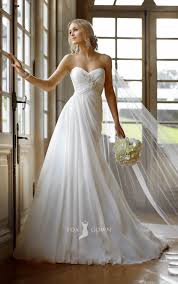 Strapless Sweetheart A Line Empire Asymmetrical Pleated Wedding Dress Chiffon Wedding Dress Beach Wedding Dresses Wedding Dresses Vogue