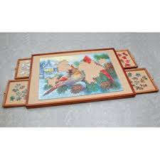 Bits And Pieces Puzzle Board With Drawers Designer Jumbo Puzzle Plateau Jumbo Puzzles How To Make Ornaments Felt Cover