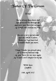 Wedding Day Thank You Gift Father Of The Groom Poem A5 Photo In Home Furniture Diy Wedding Suppli Asking Bridesmaids Wedding Quotes Photos Parents Letters