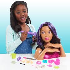 Black Barbie Styling Head 2017 Barbie Flip And Reveal Deluxe Styling Head Brunette To Purple Aa By Just Play 62586 8861446 Natural Hair Styles Hair Styles African Hairstyles