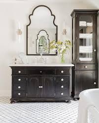Restoration Hardware St James Single Extra Wide Vanity Black Vanity Bathroom Restoration Hardware Bathroom Glass Bathroom Cabinet