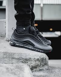 All Black Air Max 97 Mens Nike Air Max 97 Metallic Hematite Grailify Sneaker Releases Nike Air Max 97 Sneakers Men Fashion Running Shoes For Men