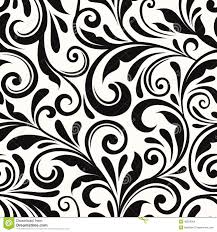 Black And White Floral Pattern Vector Photo About Vintage Seamless Black Floral Pattern Vector Illustration 42624004 Floral Pattern Vector Vector Flowers Flower Patterns