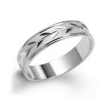 5mm Leaf Pattern 14k White Gold Wedding Band Mens Wedding Bands White Gold Mens Wedding Rings Unique Small Wedding Rings